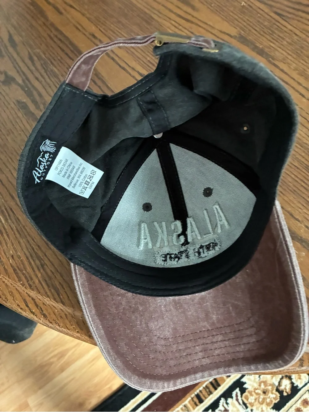 ALASKA Embroidered 49th State Baseball Cap - Black & Brown